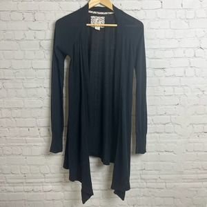 Element Flare Black Cardigan Sweater Lightweight Open Front M